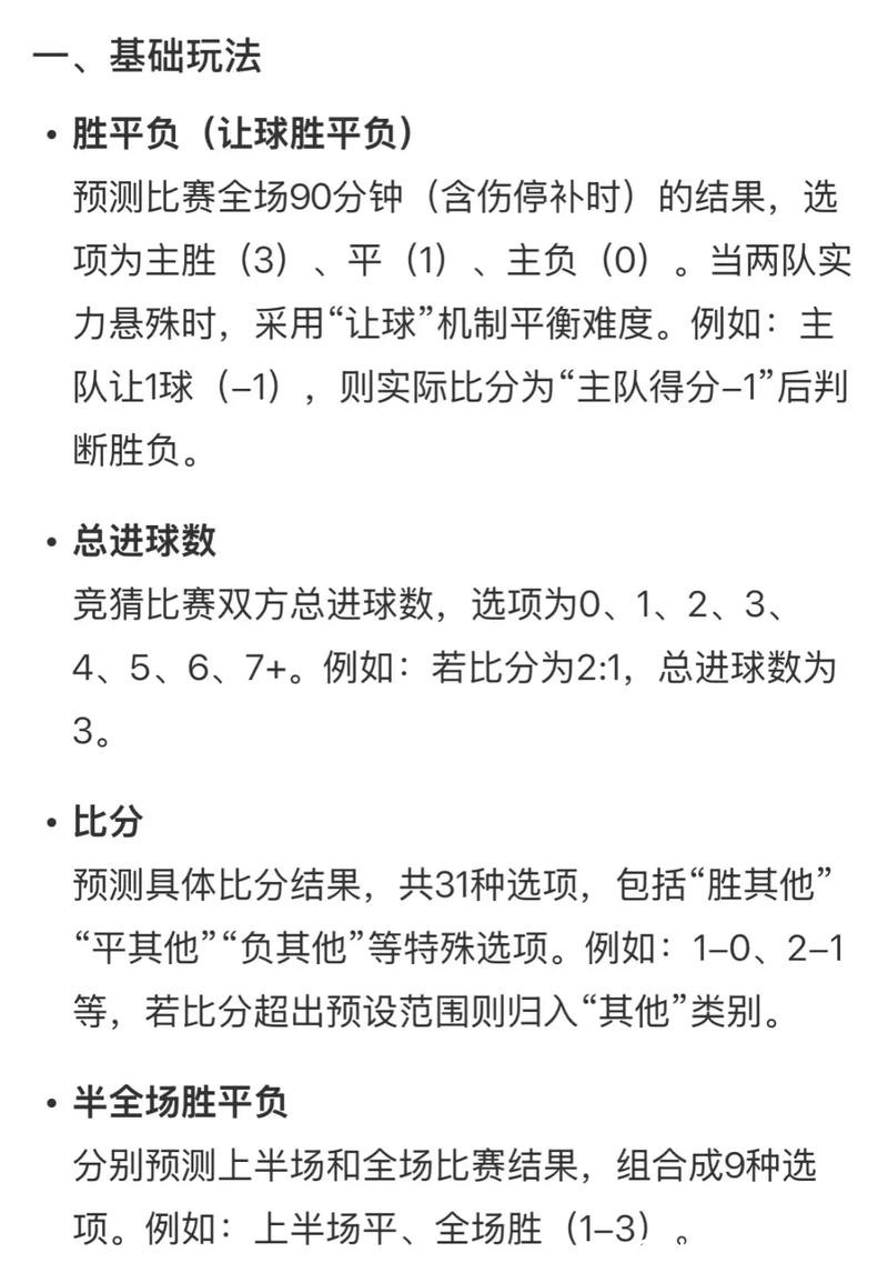 世界杯外围竞猜玩法解析:从入门到精通攻略 世界杯外围竞猜玩法解析:从入门到精通攻略